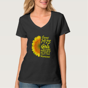 Camiseta Meninas de junho de 1975 Girls de girassol 47º ani