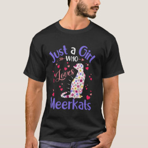 Camiseta Meninas de Meerkat Floral Mulheres Apenas Uma Meni