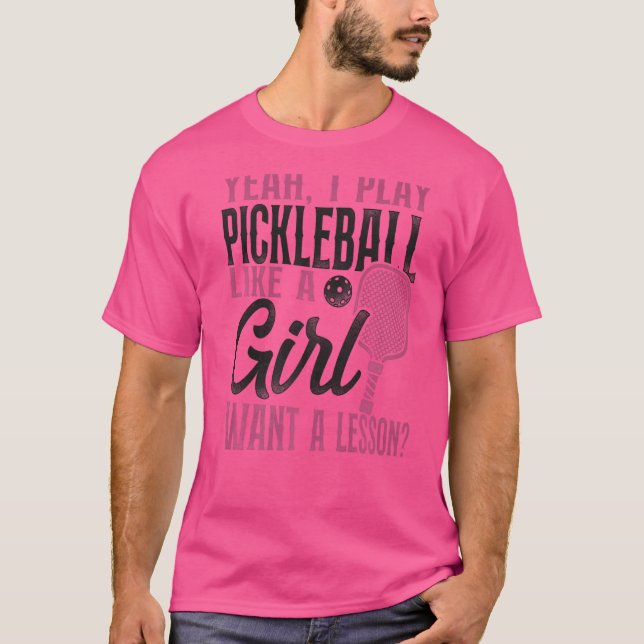 Camiseta Meninas De Pickleball Sim Eu Toco Pickleball Como (Frente)