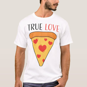 Camiseta Meninas de Pizza de Amor Verdadeiro Meninos