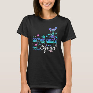 Camiseta Meninas de Sereia do 2º ano que Mermaid Squad Merm
