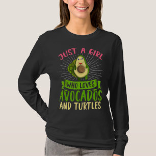Camiseta Meninas de Tartaruga-do-mar Avocado Mulheres Ocean