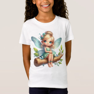 Camiseta Meninas de unicórnio de fantasia de borboletas bon
