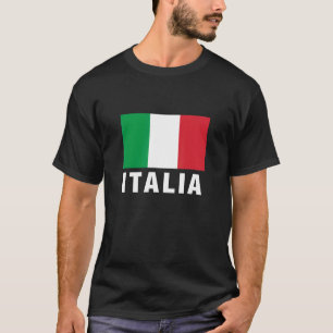 Camiseta Meninas de uso masculino Vintage Itália Bandeira G