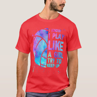 Camiseta Meninas de volei Mulheres Eu Sei Que Eu Jogo Como 