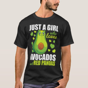Camiseta Meninas de Zoo Chinesas Avocado Mulheres Vermelhas