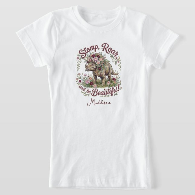 Camiseta Meninas Dinossauro  (Postura )