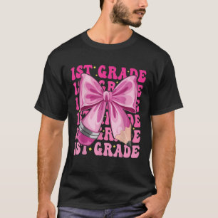 Camiseta Meninas do 1º ano laço Coquette volta às aulas pri