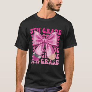 Camiseta Meninas do 5º ano Laço Coquete Volta às Aulas Quin