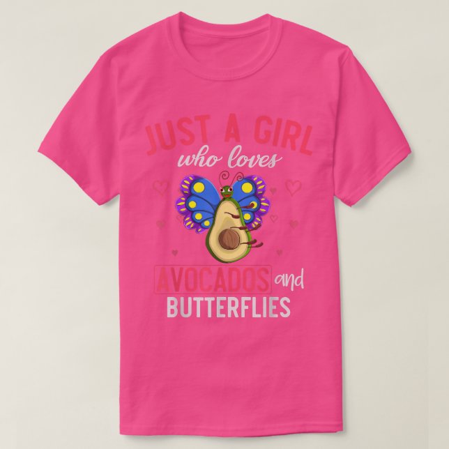 Camiseta Meninas do Amante de os animais Insetas Avocado Mu (Frente do Design)