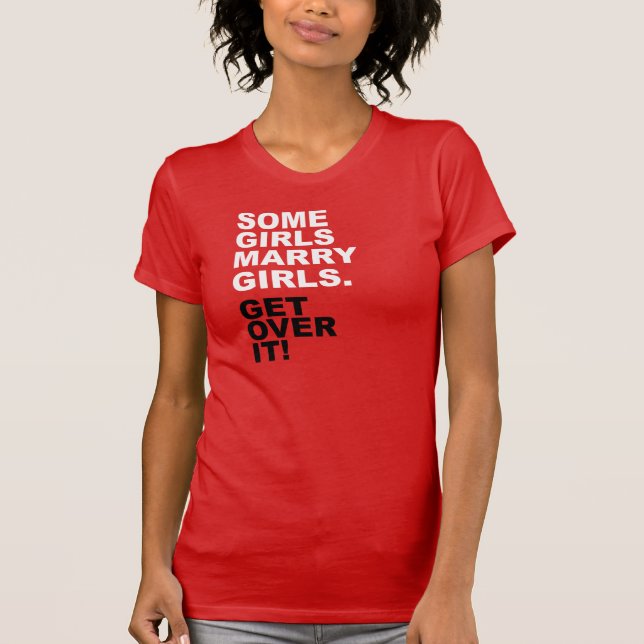 Camiseta Meninas do casado de algumas meninas. Obtenha (Frente)