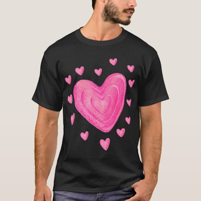 Camiseta Meninas do Dia de os namorados do Hearts Kids (Frente)
