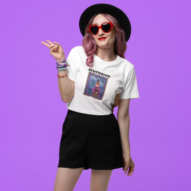 Camiseta Meninas do Halloween Bewitching e Bats (Criador carregado)