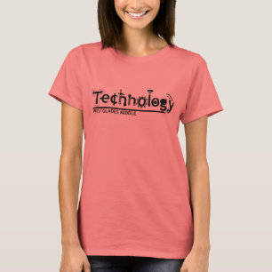 Camiseta Meninas do logotipo da classe da tecnologia de WMS