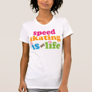 Camiseta Meninas do presente do patinador da velocidade