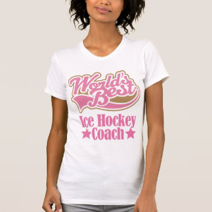 Camiseta Meninas do presente do treinador de hóquei em gelo