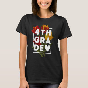 Camiseta Meninas do Quarto Ano Tulipa Mulheres Equipe de Pr