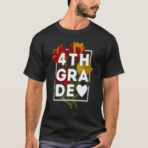 Camiseta Meninas do Quarto Ano Tulipa Mulheres Equipe de Pr