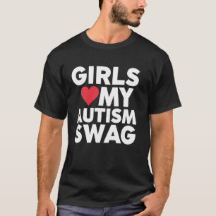 Camiseta Meninas do Swag do Autismo Amam o Mês de Conscient