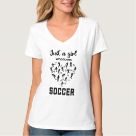 Camiseta Meninas em silhueta jogando Futebol 