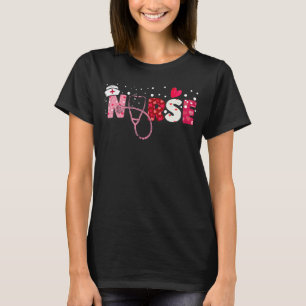Camiseta Meninas Enfermeiras Dias de os namorados Corações