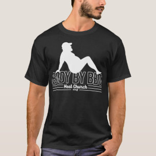Camiseta Meninas Engraçadas Corpo Por CHURRASCO Da Igreja
