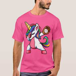 Camiseta Meninas Engraçadas Dabbing Baseball Roupa
