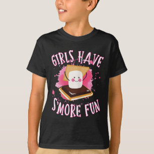 Camiseta Meninas engraçadas de acampamento de Smores têm ma