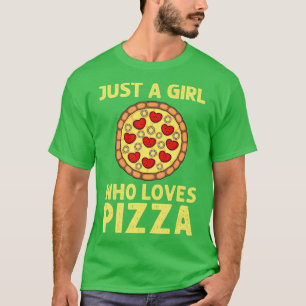 Camiseta Meninas Engraçadas Pizza Oferece Presente Mulheres