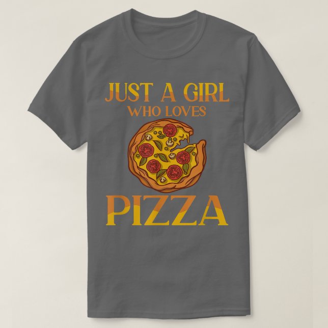 Camiseta Meninas Engraçadas Pizza Oferece Presente Mulheres (Frente do Design)