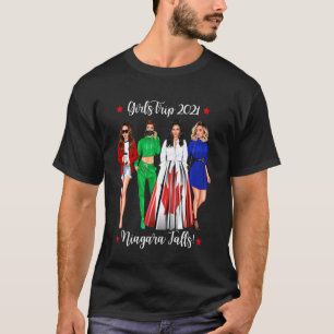 Camiseta Meninas Engraçadas Trip Niagara Cai Férias Mulher