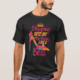 Camiseta Meninas entrando no meu aniversário como um chefe