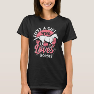 Camiseta Meninas equestres do cavalo de corrida