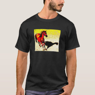 Camiseta Meninas Estáveis Equestres Meninas Lindas e Árabes