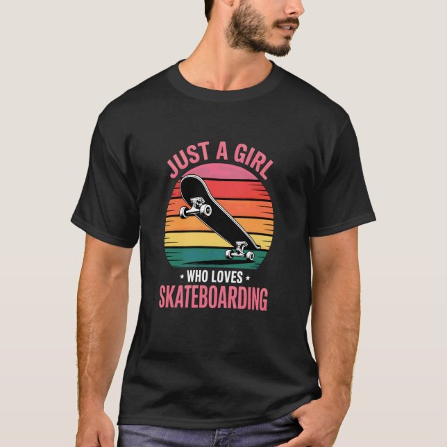 Camiseta Meninas fazendo skate (Frente)