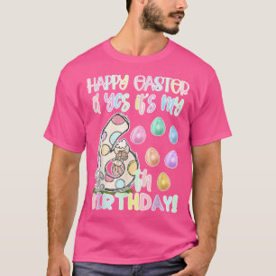 Camiseta Meninas Felz pascoa Bonito Sim É Meu Aniversário 6