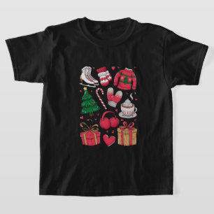 Camiseta Meninas Feriosas Figurino Fofo Fúnebre Natal