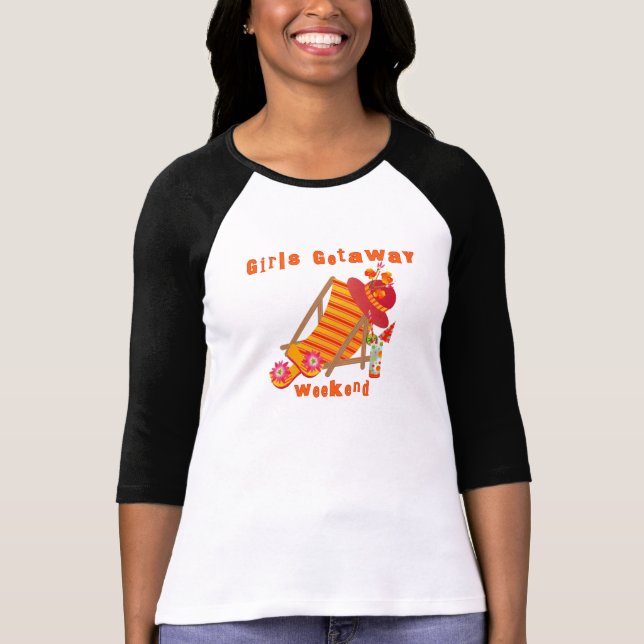 Camiseta Meninas Getaway T-shirts e presentes no fim de sem (Frente)