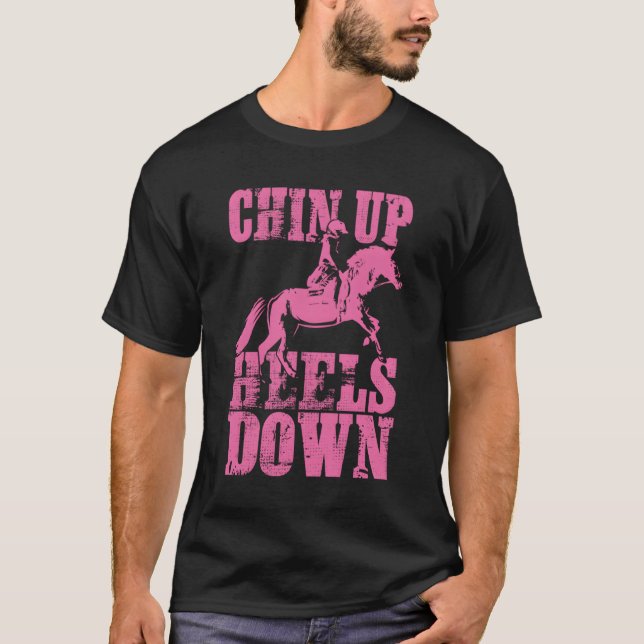 Camiseta Meninas Horseback Andando Dando Pino Para Cima Cab (Frente)