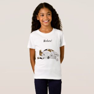 Camiseta Meninas Jack Russell Fofo Dormindo