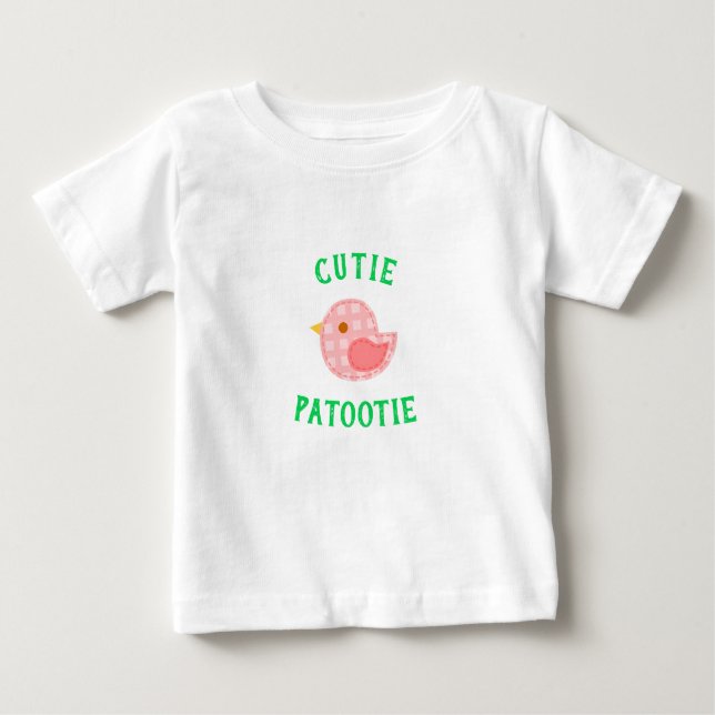 Camiseta Meninas Lindas Rosa Patootie Passarinho F (Frente)
