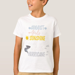 Camiseta Meninas luz do sol de AGOSTO e mês do nascimento