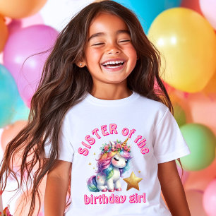 Camiseta Meninas mágicas unicórnio brilhante aniversário ir
