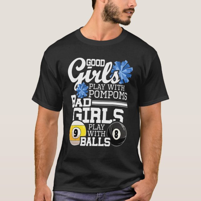 Camiseta Meninas Más Brincam Com Bolas Engraçadas Piscina B (Frente)
