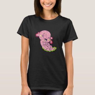 Camiseta Meninas Meninas Crianças Amphibian Axolotl Grunge