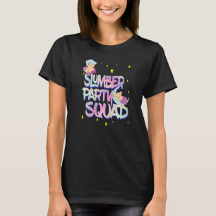 Camiseta Meninas Meninas Teddy Bear Sleepover Squad Para Es