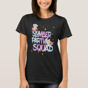 Camiseta Meninas Meninas Teddy Bear Sleepover Squad Para Es