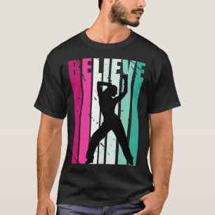 Camiseta Meninas Motivacionais Rosa E Verde Dançam Acredita