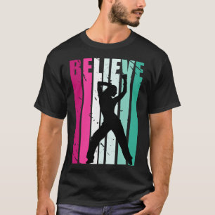 Camiseta Meninas Motivacionais Rosa E Verde Dançam Acredita
