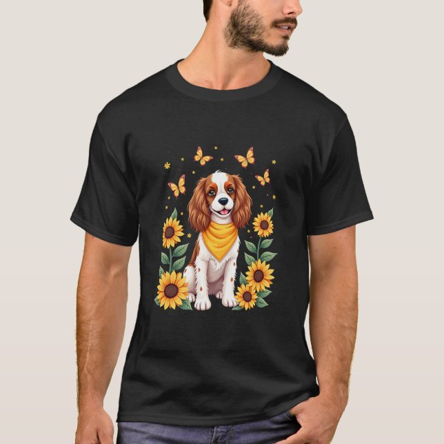 Camiseta Meninas Mulheres Mãe Cavalier King Charles Spaniel (Frente)
